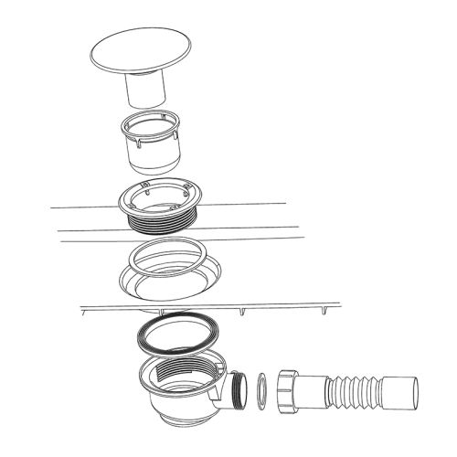 Sanotechnik - SMC 90 íves zuhanytálca, előlappal R550