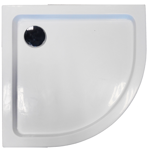 Rund-Brausetasse m.fixer Sch.80x80x12cm weiß