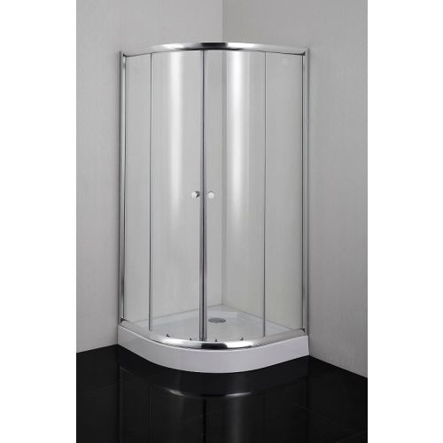 Runddusche m.2 Schiebet. chrom 88,5-90x88,5-90x190cm