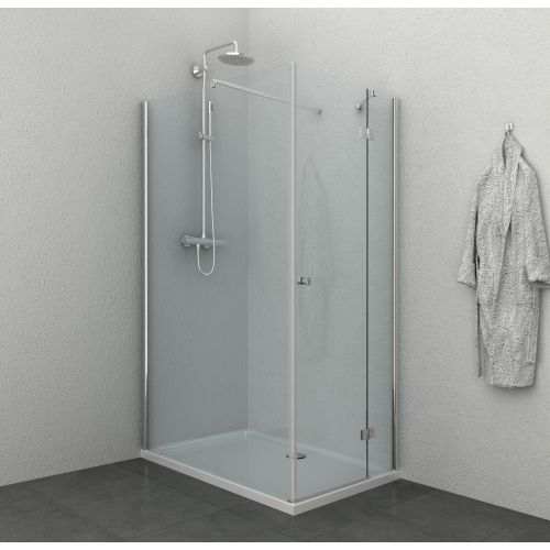 *Schwenktüre f.DK, chrom 117-119x195cm