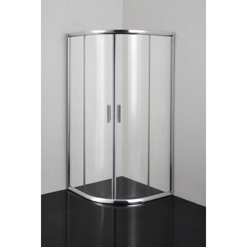 Sanotechnik - *Runddusche m.2 Schiebet. chrom 79-80x79-80x190cm Easy-Clean