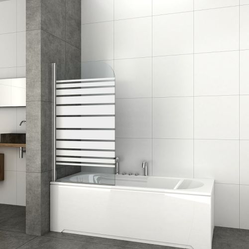 Pregradni zid za kadu s kliznim vratima 75x140cm 5mm staklo