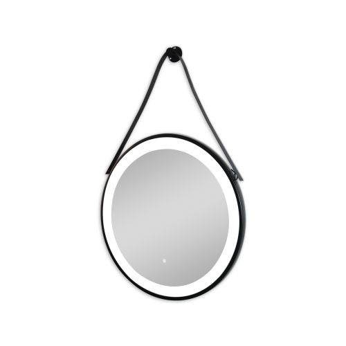 Spiegel m. indirekter Beleuchtung 60x60cm in schwarz