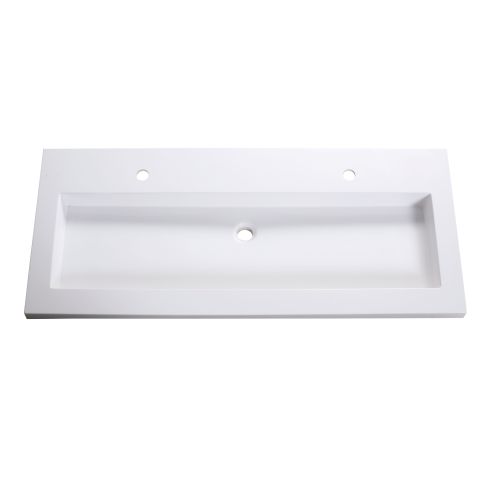 Umivalnik iz umetnega marmorja, 2 korita - 1 odtok