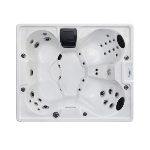 OUTDOORPOOL CATANIA +AD WHITE MARBLE 210x180x82 cm