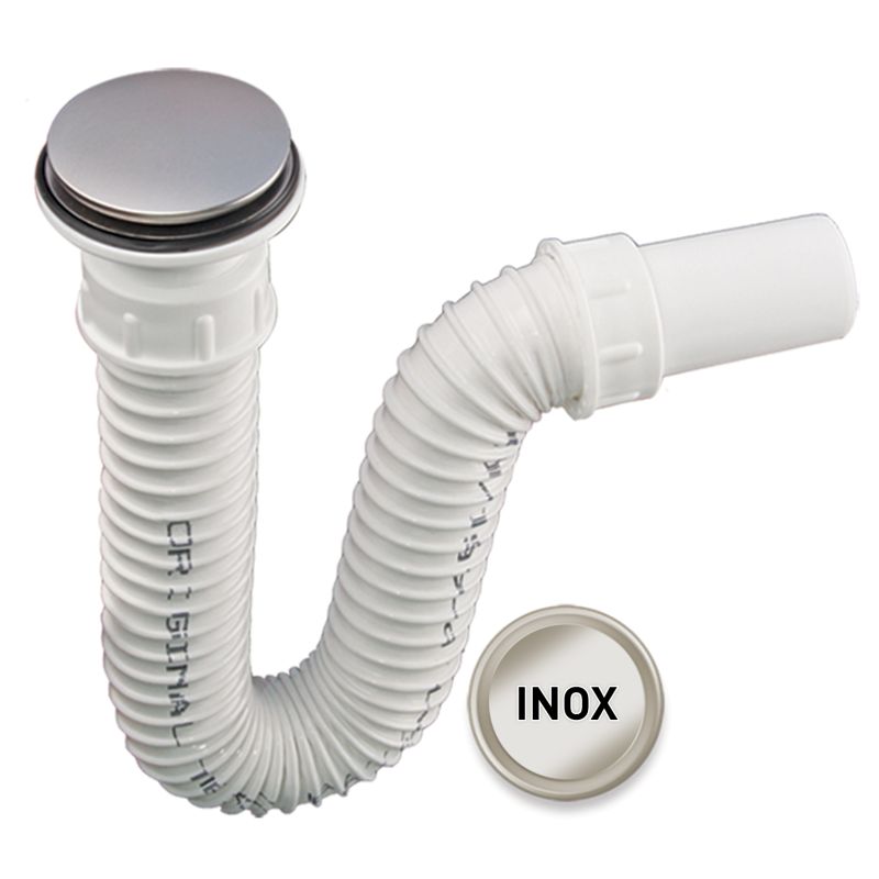 Sanotechnik - WT-Siphon m.Ventil Exclusiv m.flex.Schl.