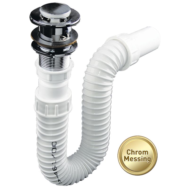 Sanotechnik - WT-Siphon m.Klick-Klack Ventil u.flex.