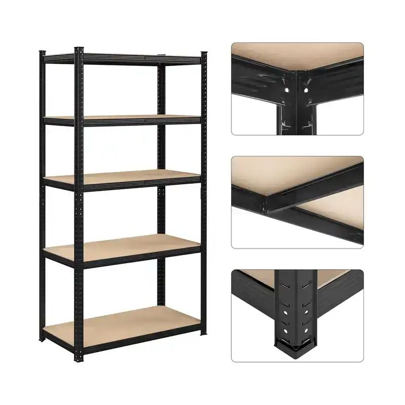 Sanotechnik - Teška polica crna 90x40x180 cm