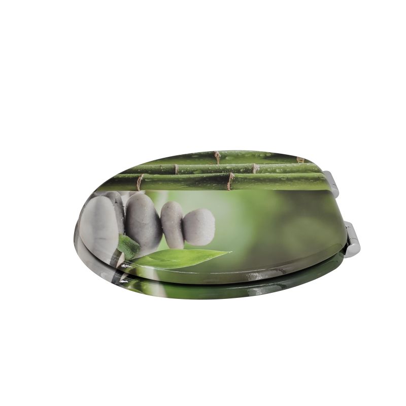 WC sjedalo MDF-drvo u boji s SOFTCLOSE dizajnom bambusa