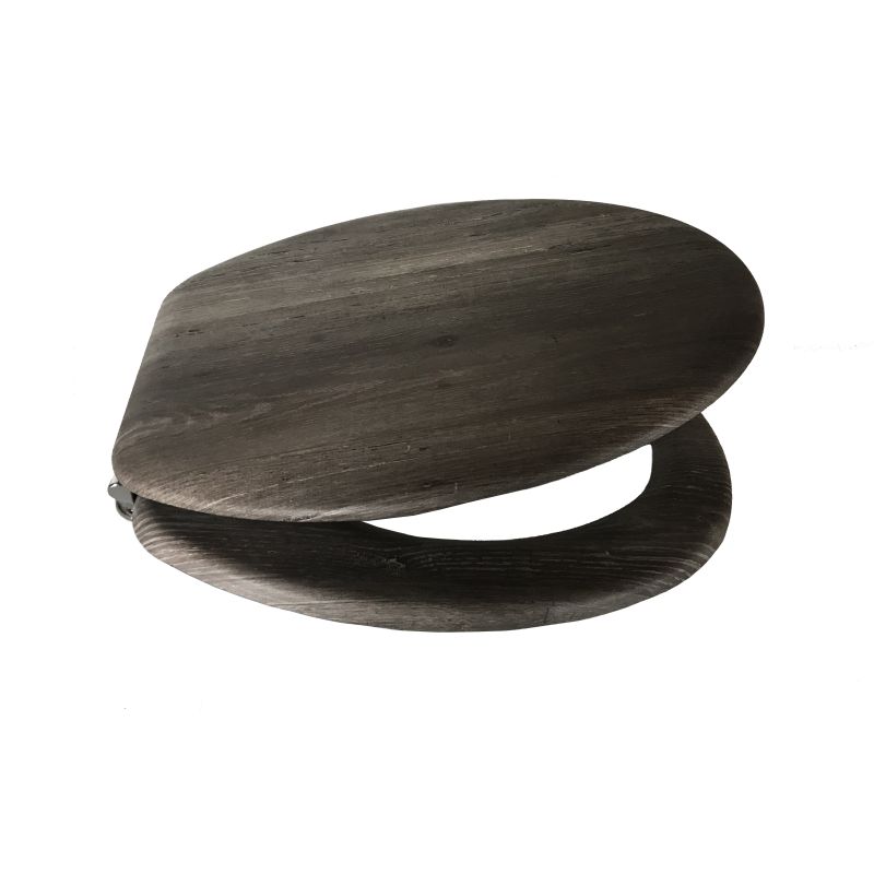 Sanotechnik - WC Sitz MDF-HOLZ mit Holz Dekor dunkel