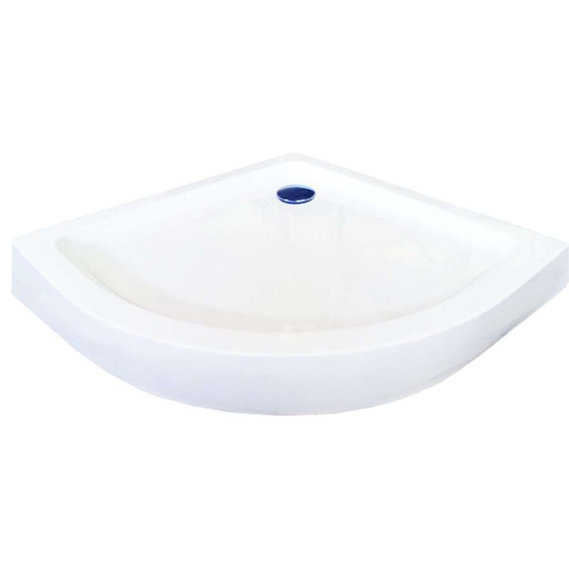 Sanotechnik - Rund-Brausetasse m.fixer Sch.90x90x12cm weiß