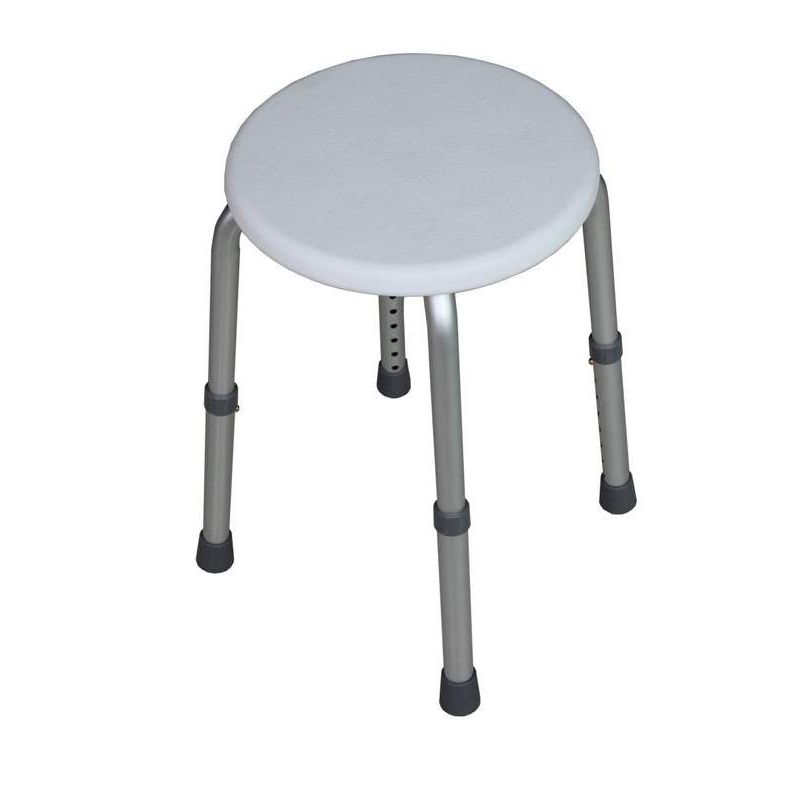 Tuš stol okrogel bel