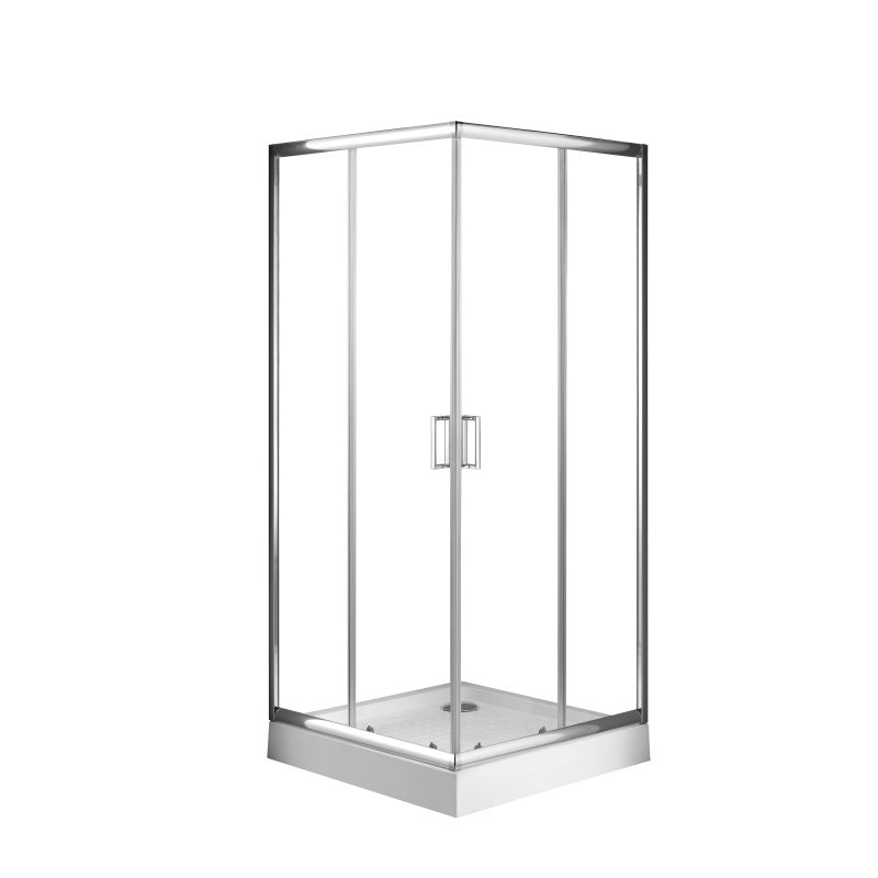 Sanotechnik - Eckeinstieg chrom 89-90x89-90x190cm