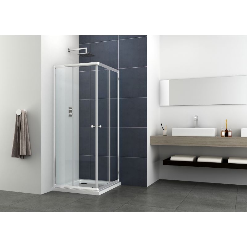 Eckeinstieg chrom 89-90x89-90x190cm