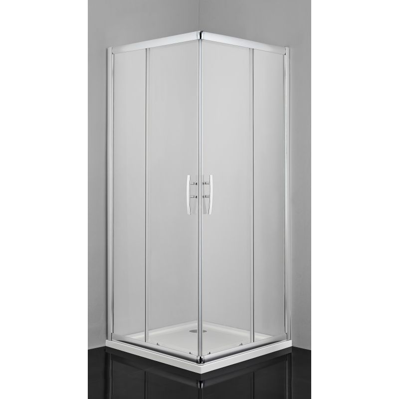 *Eckdusche Schiebet.PRO-LINE, chr.118,5-120x200