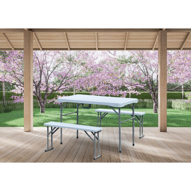 Zložljiva pivska garnitura 113x61x74 cm