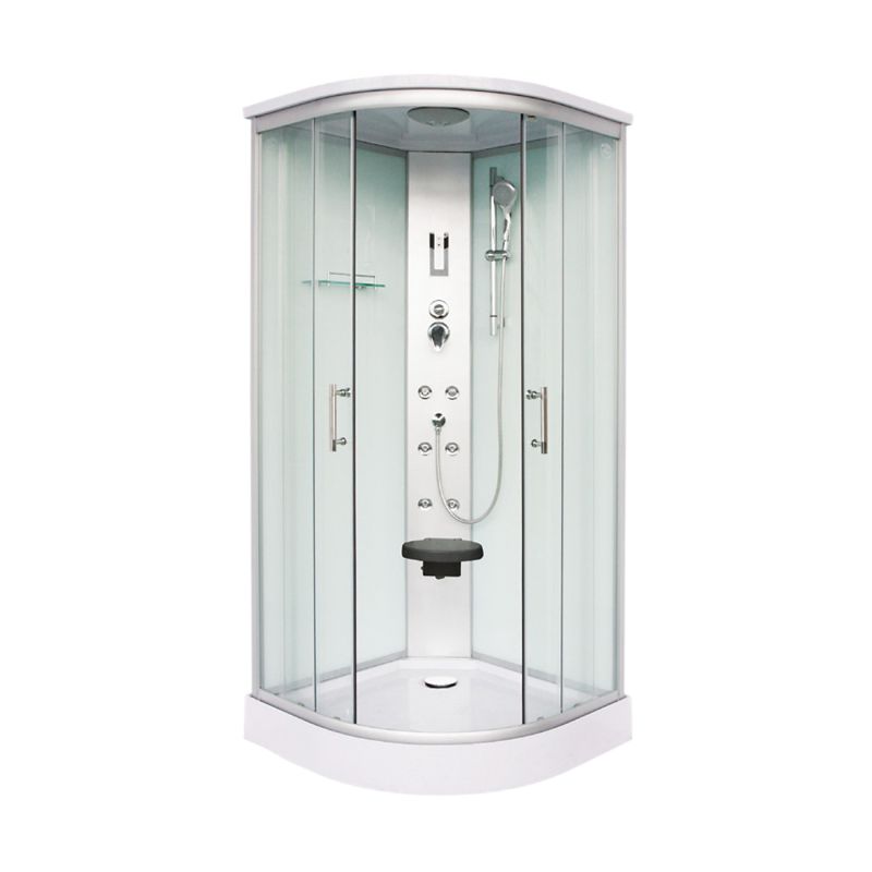 Sanotechnik - Kompletna tuš kabina SCALA bela 90x90x215cm Quick-Line