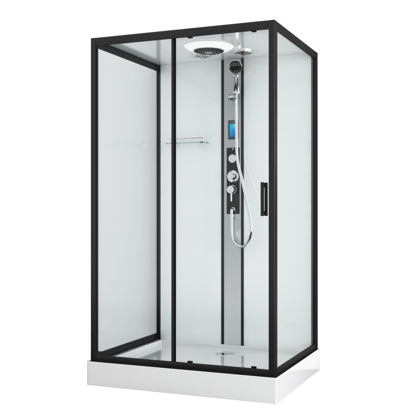 Komplettduschkabine BOSTON schwarz - Quickline 90 x120 x 215 cm