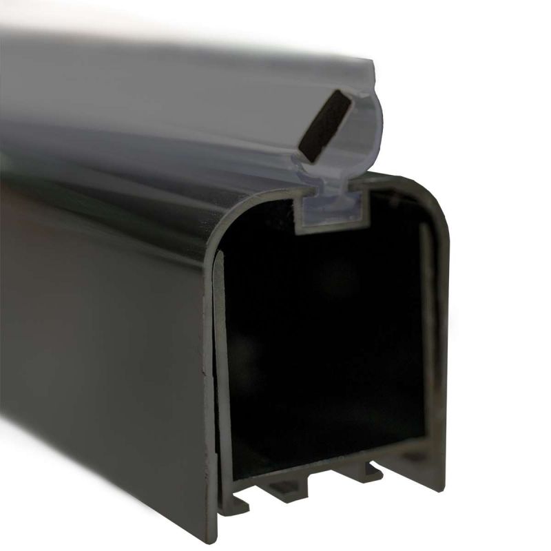 Wandprofil schwarz matt inkl.Magnetd  4,5–6,5x195cm