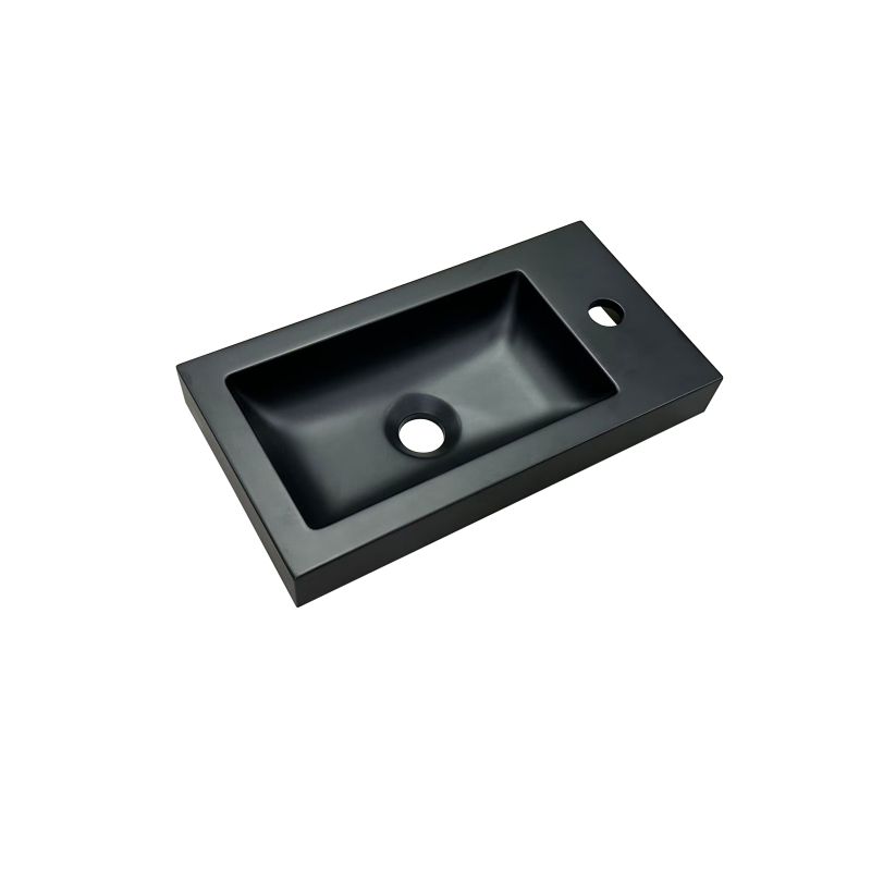 Waschtisch aus schwarzem gegeossenem Marmor