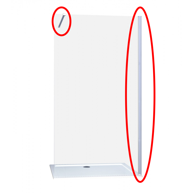 Wandprofil+Stabiliesrungsstange chrom 3,5cm