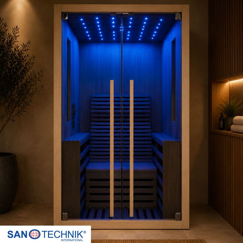 Sanotechnik - CARBON 1 Infrardeča kabina za 1 osebo 100x130x195 cm