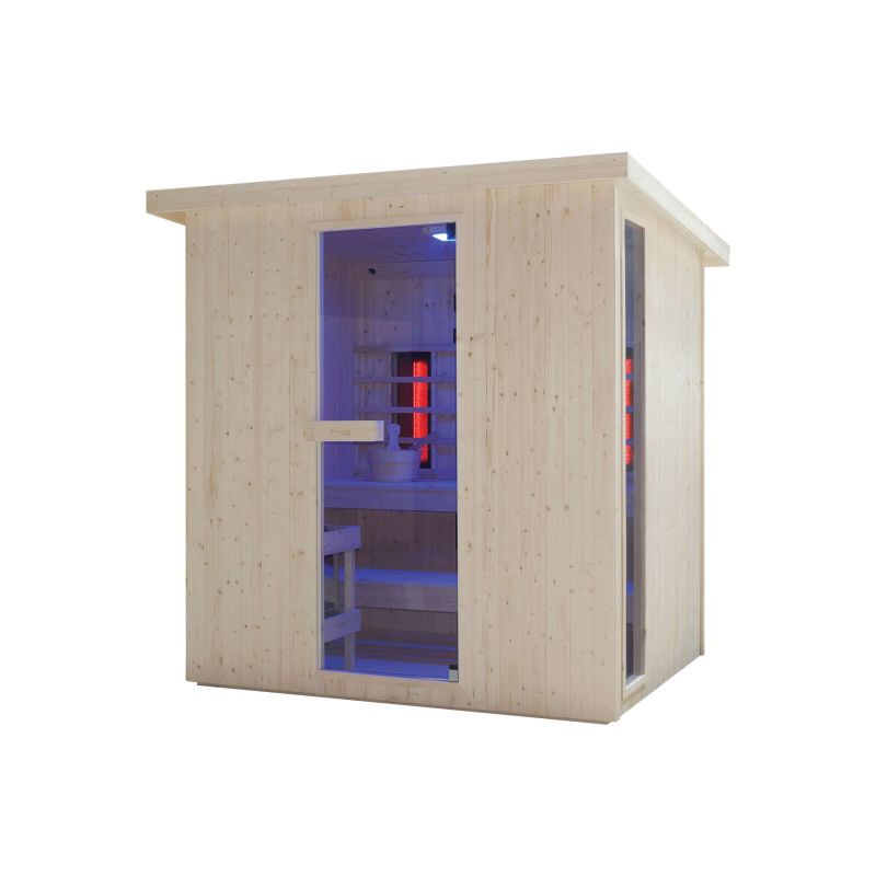 Sanotechnik - LAHTI zunanja savna + infrardeča kabina za 5–6 oseb 198x181,5x202,2 cm