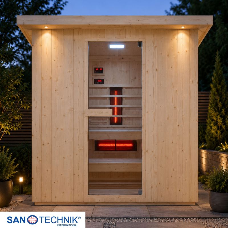 Sanotechnik - LAHTI zunanja savna + infrardeča kabina za 5–6 oseb 198x181,5x202,2 cm