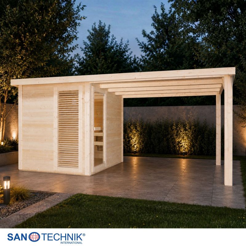 Sanotechnik - RAUMA Außensauna für 4-5 Personen 460 x 230 x 219,5 cm