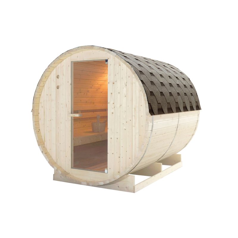 Sanotechnik - TROMSÖ XL Zunanja savna v sodu za 6 oseb 189x220x191,5 cm