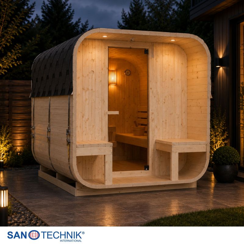 Sanotechnik - GÖTEBORG Außensauna für 4 Personen 188,2x220x194 cm