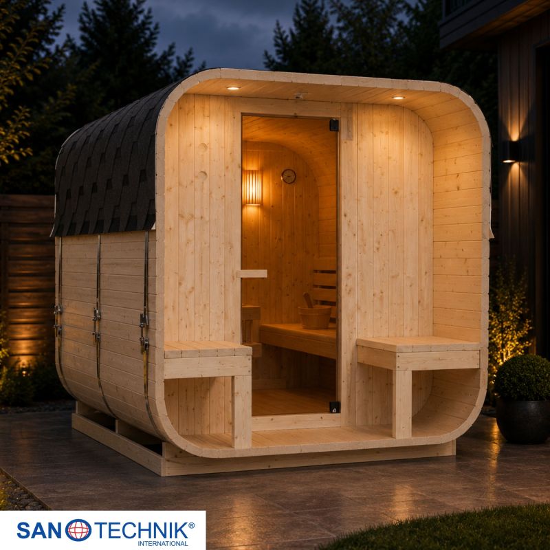 Sanotechnik - GÖTEBORG Außensauna für 4 Personen 188,2x220x194 cm