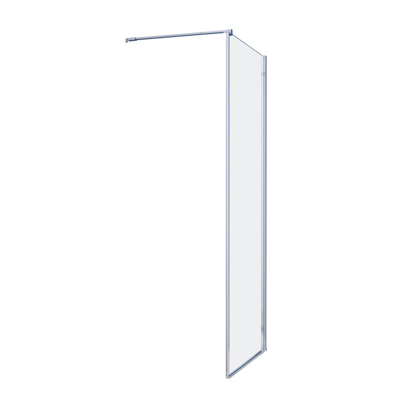 Fiksno steklo 90x195cm krom