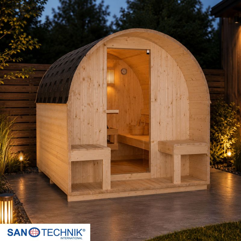 Sanotechnik - ISLAND XL Außensauna für 4 Personen 189x220x200 cm