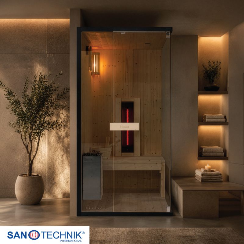 Sanotechnik - GLACIER S Sauna + Infracrvena kabina za 1 osobu 100x120x200 cm