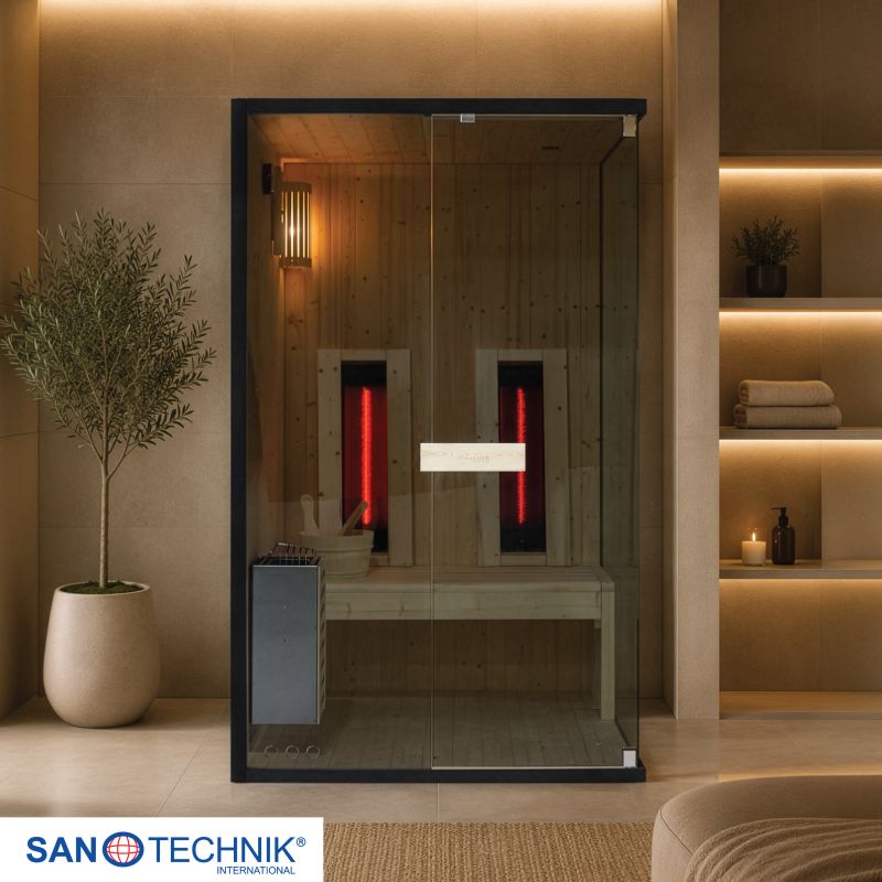 Sanotechnik - GLACIER M Sauna + Infracrvena kabina za 2 osobe 120x120x200 cm