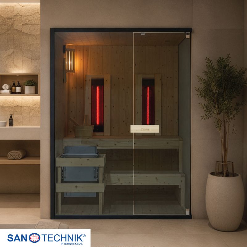 Sanotechnik - GLACIER L Sauna + Infracrvena kabina za 2-3 osobe 150x120x200 cm