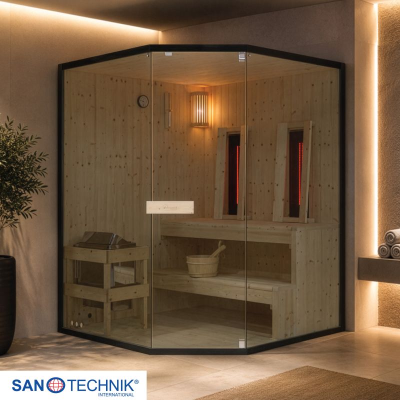 Sanotechnik - GLACIER XL Sauna + Infracrvena kabina za 2-3 osobe 150x150x200 cm