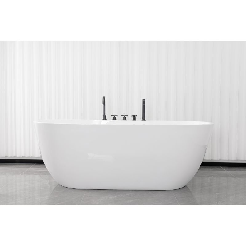 Freistehende Badewanne ARUBA Schwarz