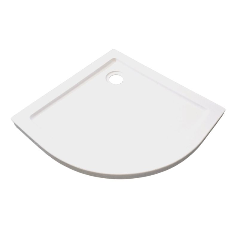 Rund-Brausetasse 80x80x4cm Steineffekt weiss