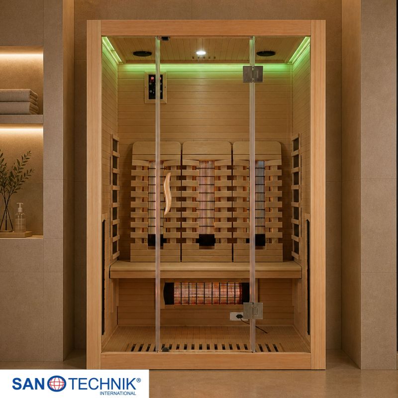 Sanotechnik - OPEN Infrarotkabine für 3 Personen 150x120x200 cm