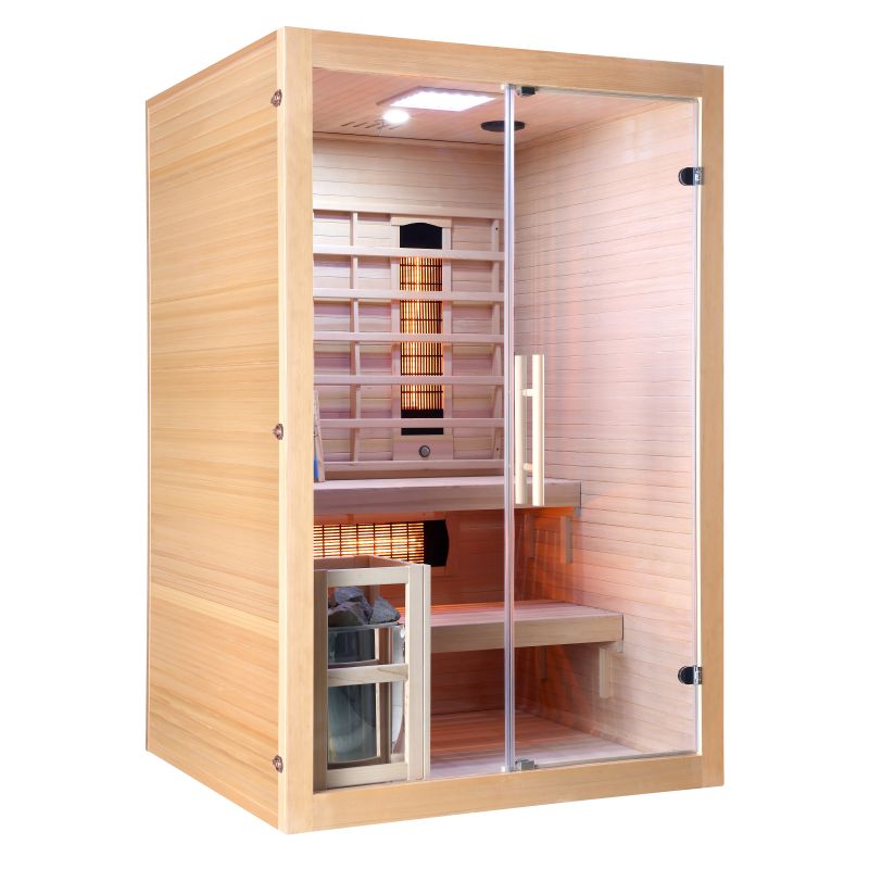 TWINCOMBI Sauna+Infrarot 2 Pers. 130 x120x 200 cm