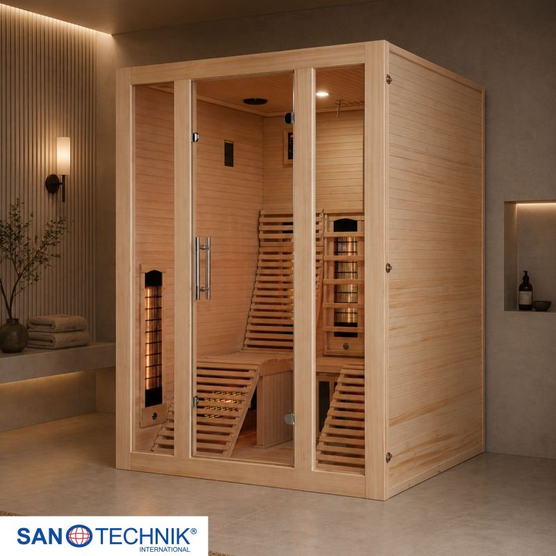 Sanotechnik - OSLO Infrarotkabine für 2 Personen 150x150x200 cm