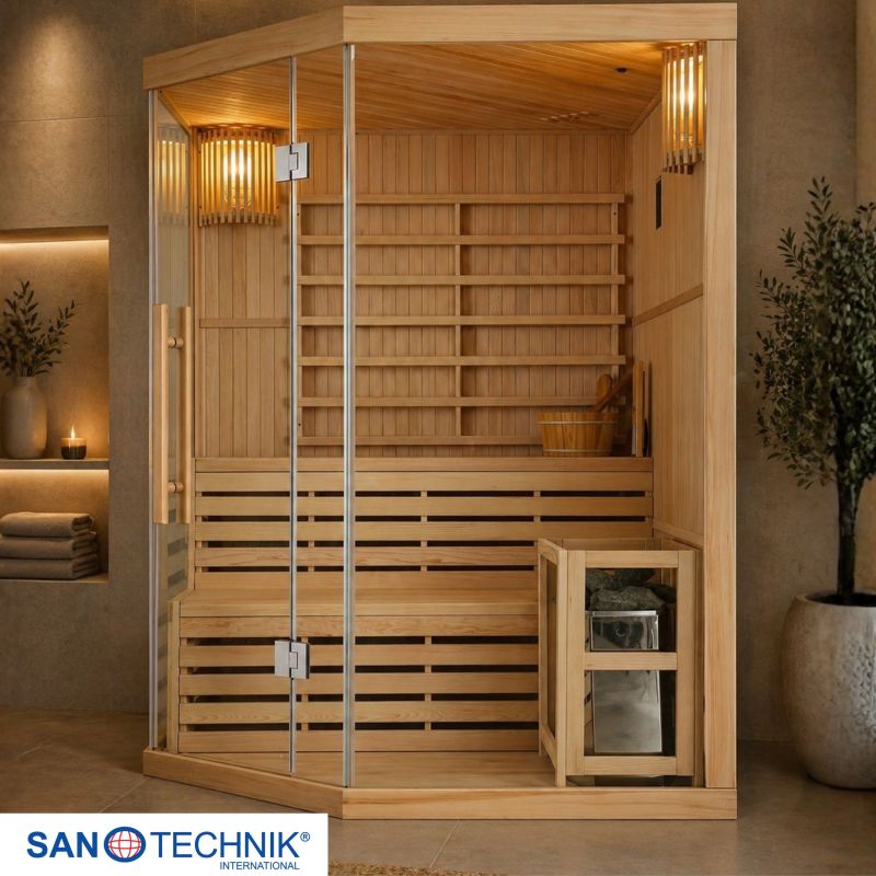 Sanotechnik - TALLINN savna za 3 osebe 150x150x200 cm