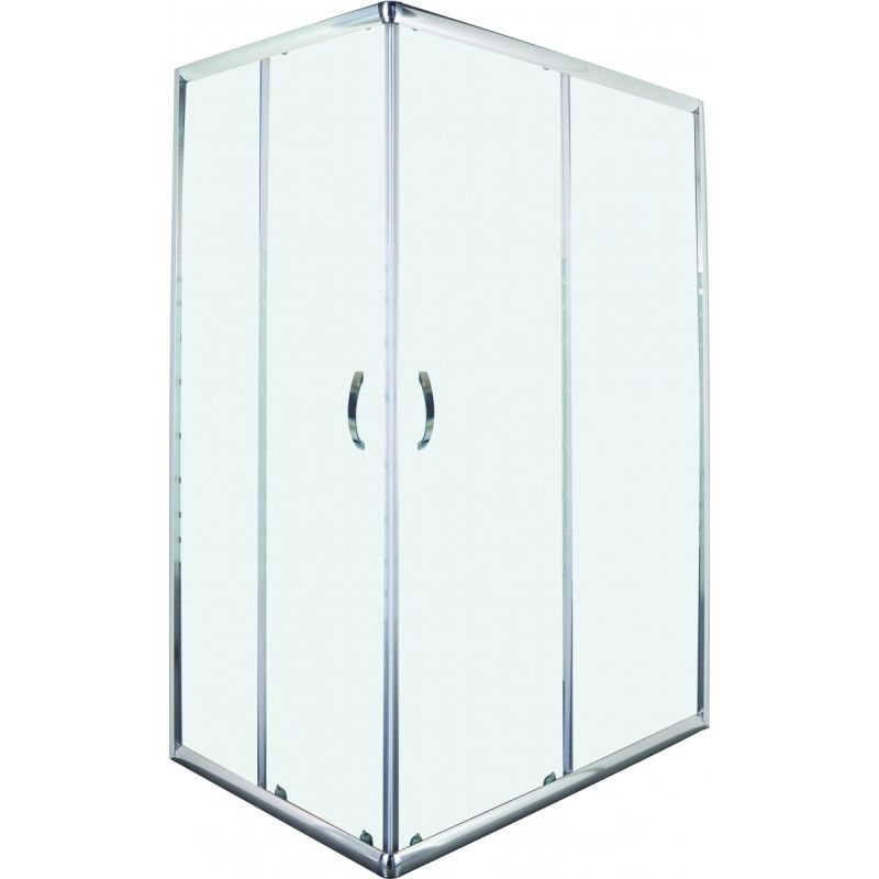 Sarokzuhanykabin matt üveggel, 2 ajtóval, króm 70x90x190 cm