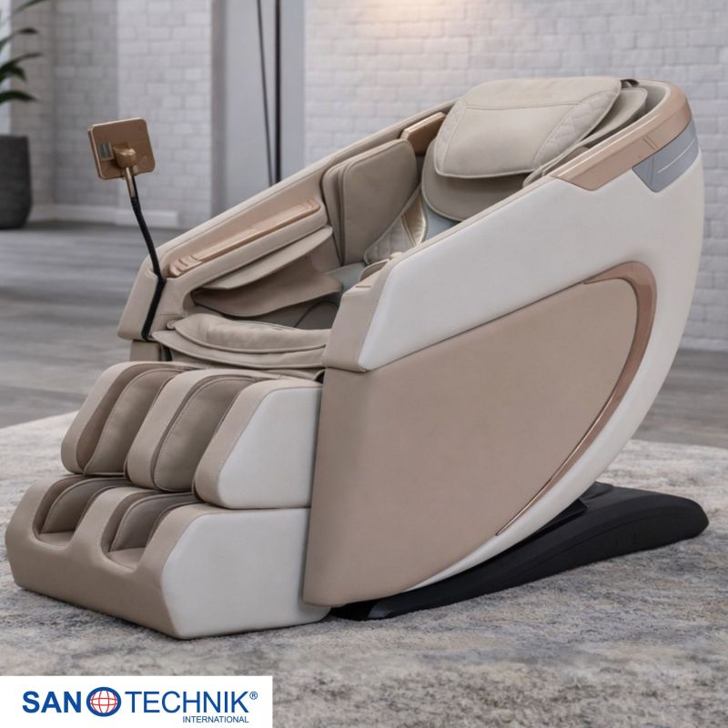 Sanotechnik - RESTORA luksuzna masažna fotelja – Bež/Krema 75 x 143 x 114 cm