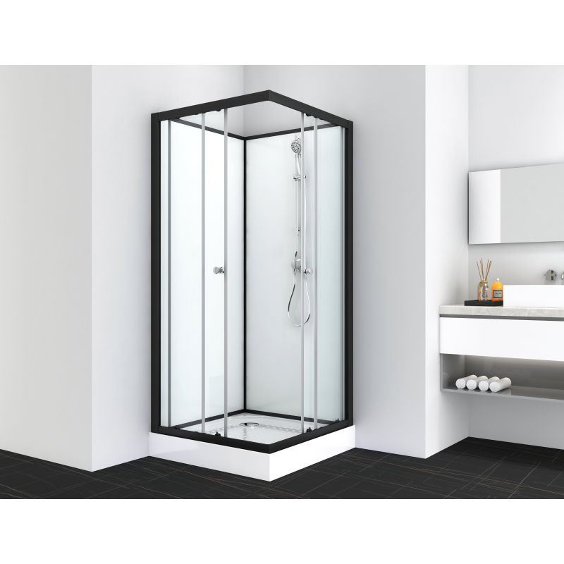 Komplettdk UNI 1 schwarz 80x80x203cm