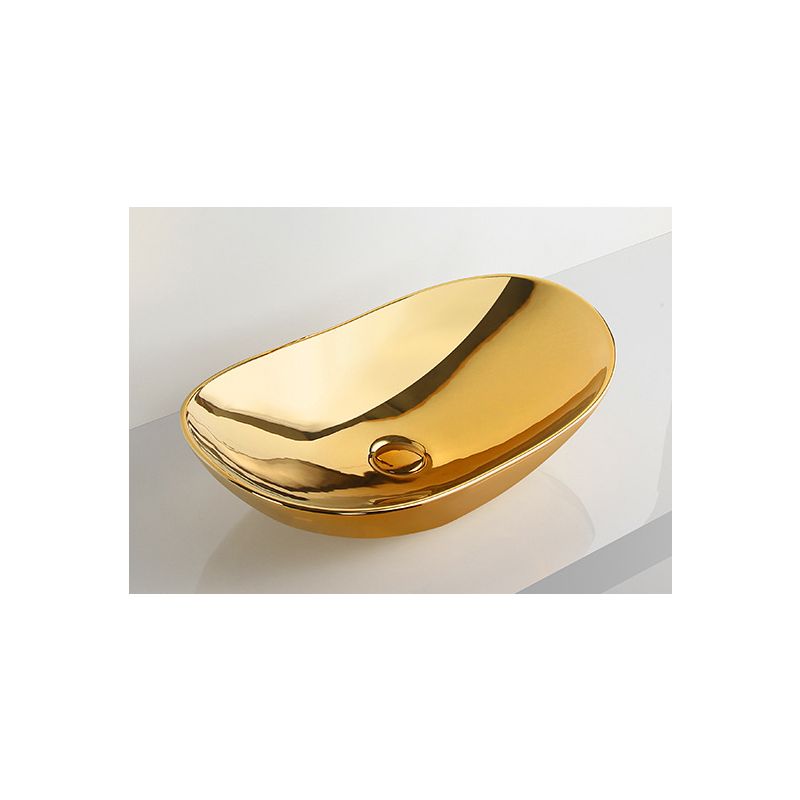 Keramički ugradni umivaonik zlatne boje 60x36x16cm