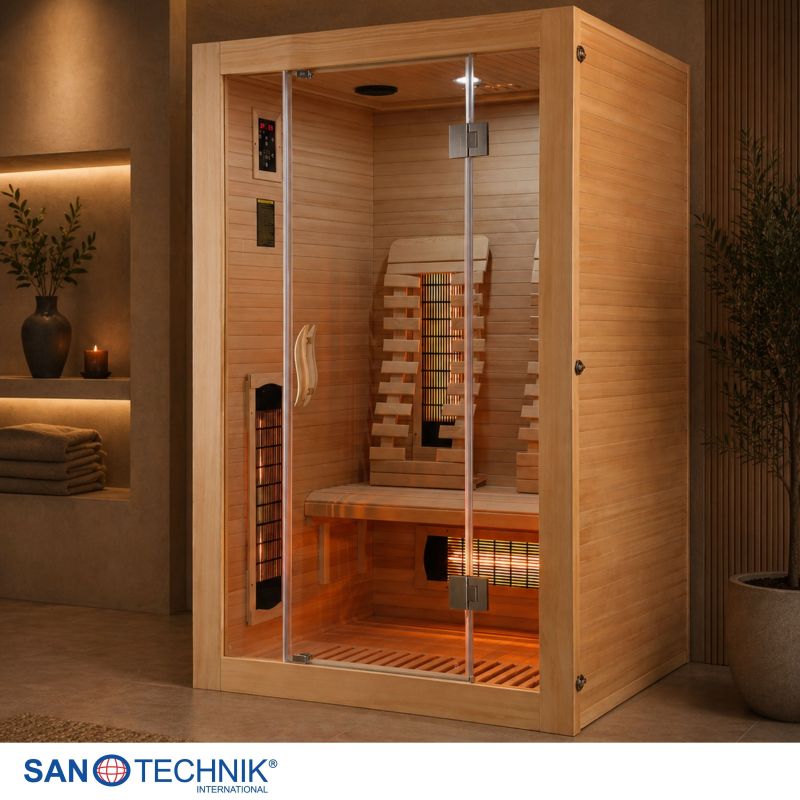 Sanotechnik - MALMÖ 2 Infrarotkabine für 2 Personen 120x105x190 cm