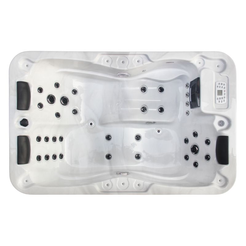 Zunanji masažni bazen MODENA - Beli marmor 205x130x70 cm